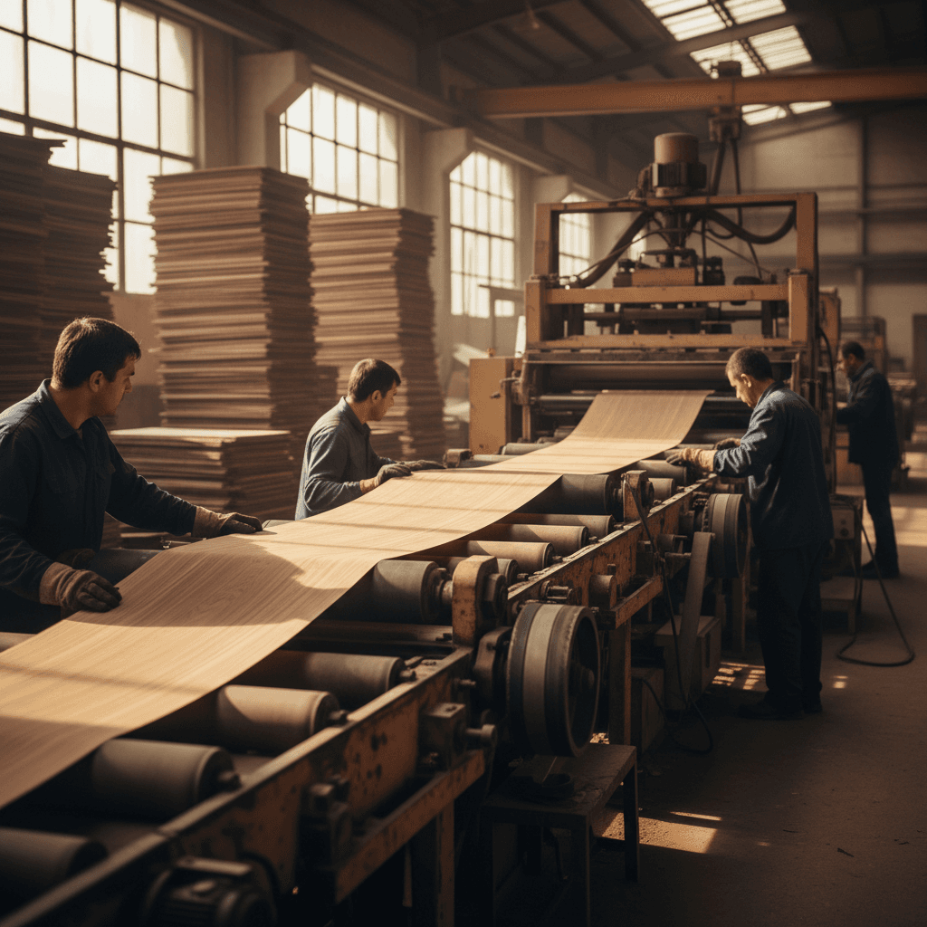 Veneer lay-up line